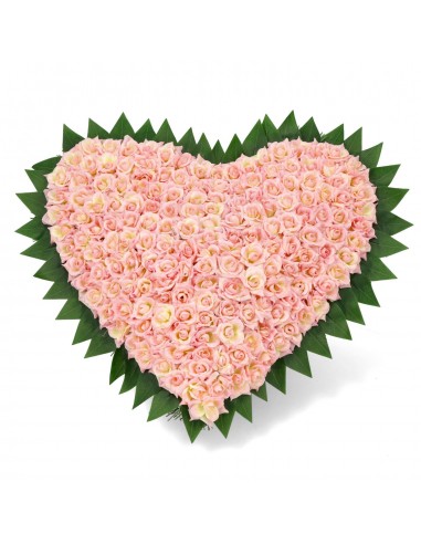 Stroik na cmentarz Serce sztuczne Herbaciane róże