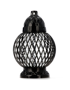 Znicz Glamour Kula Karo mała czarna 29cm