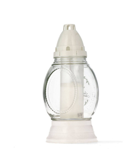 Znicz LST 1069 Aplikacja Aniołek z dedykacją Biały 25cm